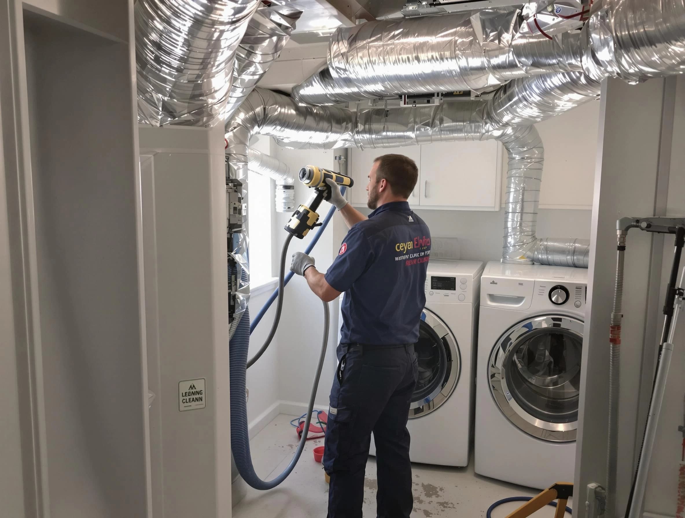 Berkley Dryer Vent Cleaning specialist using advanced equipment for thorough duct cleaning in Berkley